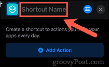 Shortcut-Name auf dem iPhone
