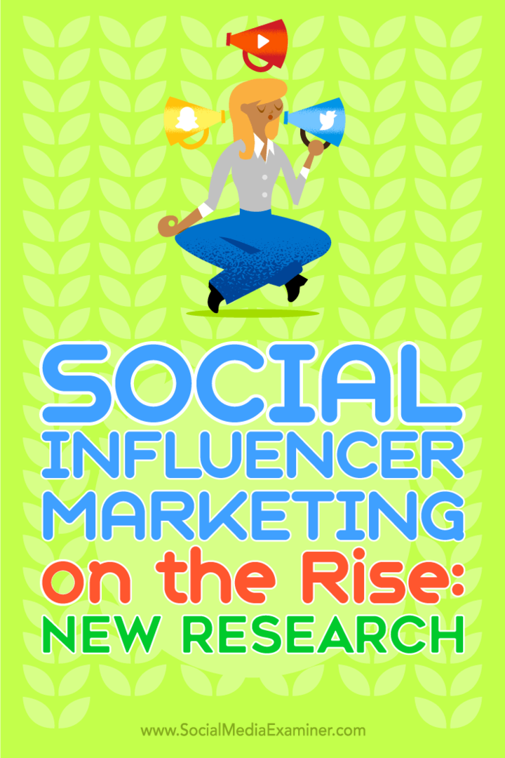 Social Influencer Marketing auf dem Vormarsch: Neue Forschung: Social Media Examiner