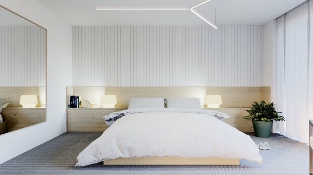 minimalistische Schlafzimmerdekoration