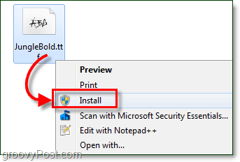 installieren, um Windows 7 eine Schriftart hinzuzufügen 
