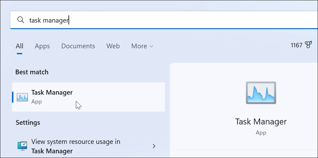 Ändern Sie die Task-Manager-Startseite unter Windows 11