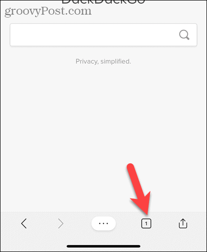 Tippen Sie in Edge für iOS auf das Registerkartensymbol