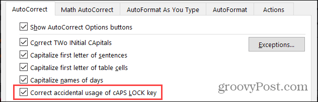 AutoCorrect Caps Lock unter Windows