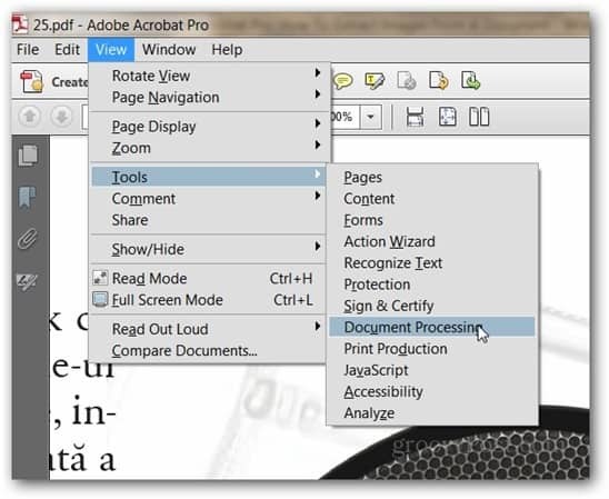 Adobe Acrobat Pro Export Bilder anzeigen Tools Dokumentverarbeitung