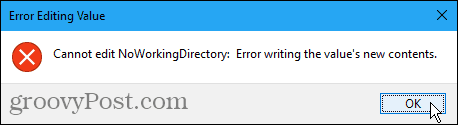 Fehler in der Windows-Registrierung kann nicht bearbeitet werden