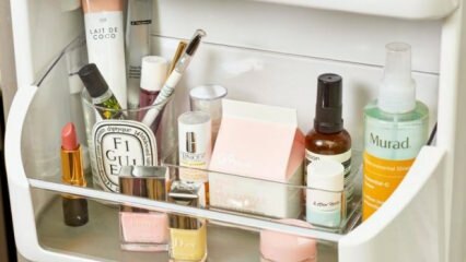 Kosmetische Produkte, die im Kühlschrank aufbewahrt werden sollen
