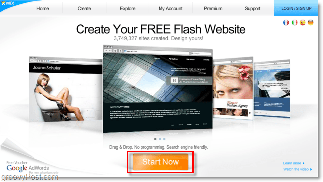 wix.com review - kostenlose Flash-Websites