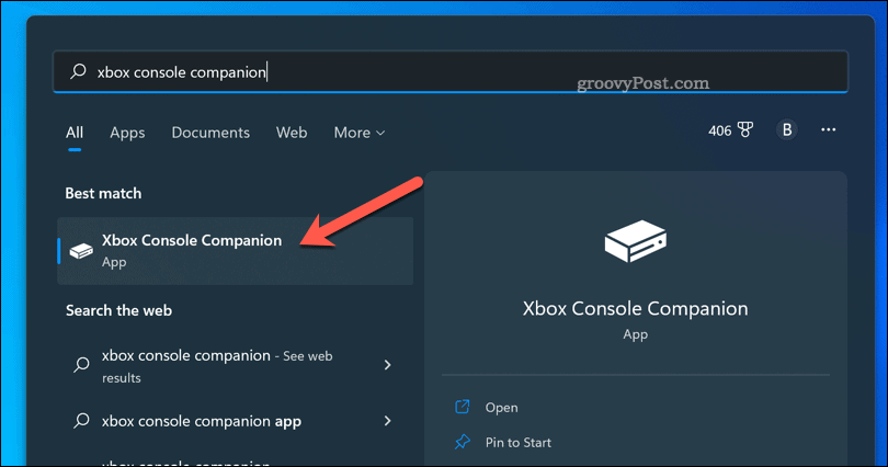 Öffnen Sie die Xbox-Begleit-App unter Windows 11