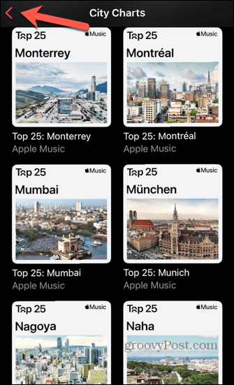 Apple Music Charts zurück