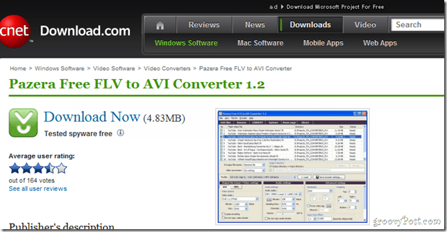 Panzera FLV zu AVI Downloader