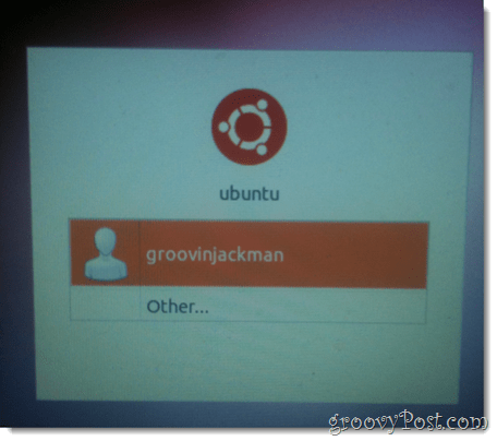 Wählen Sie den neuen Ubuntu-Benutzer