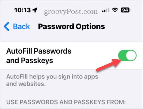 Passwörter und Passkeys automatisch ausfüllen