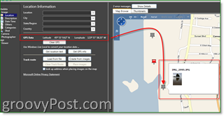 Microsoft Pro Photo Tools GPS Fügen Sie Metadaten für GEO:: groovyPost.com hinzu