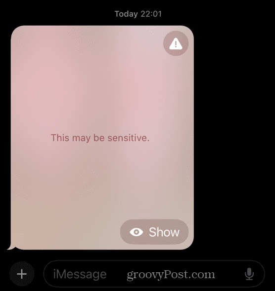 iOS verschwommenes empfindliches Bild