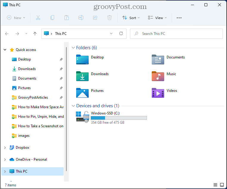 Der Datei-Explorer öffnet sich für „Mein PC“ anstatt für den Schnellzugriff