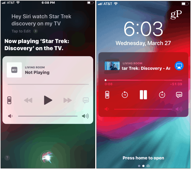 Verwenden Sie Siri mit Apple TV vom iPhone