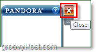 Schließen Sie alle Windows 7-Gadgets einschließlich Pandora