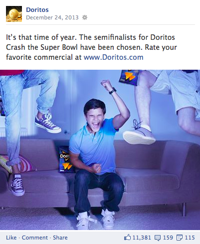 doritos facebook post