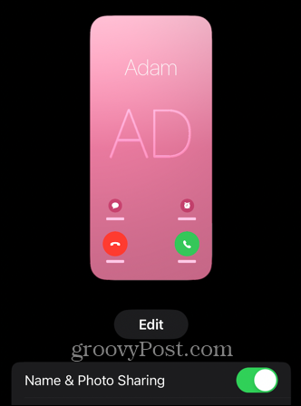 iOS-Kontaktplakatmonogramm fertig
