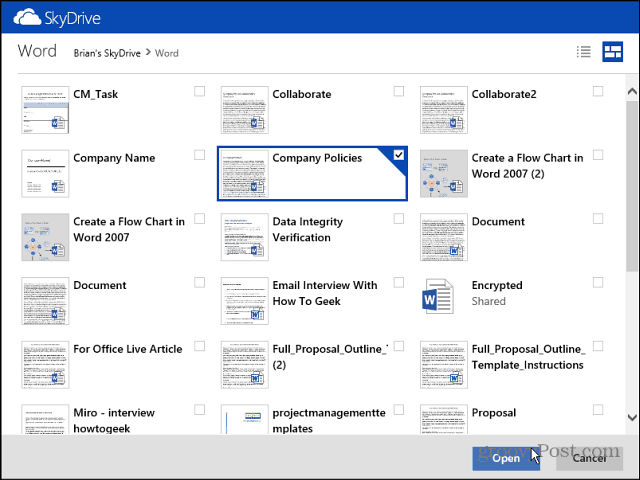 So teilen Sie Dateien von SkyDrive in Outlook.com