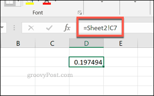 Eine einzelne Arbeitsblattzellenreferenz in Excel