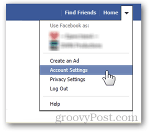 Einstellungen für die Facebook-Homepage-Schaltfläche Kontoeinstellungen Einstellungen Benutzername URL festgelegt