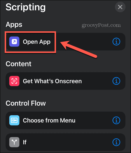 iPhone Shortcuts App öffnen