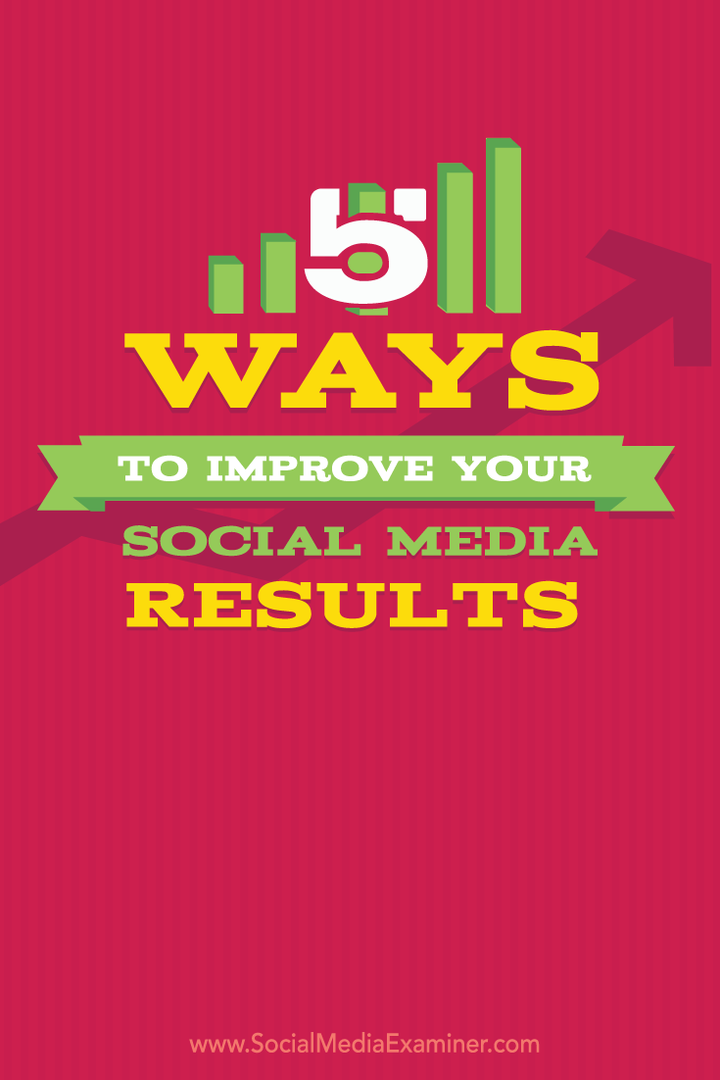 5 Möglichkeiten zur Verbesserung Ihrer Social Media-Ergebnisse: Social Media Examiner