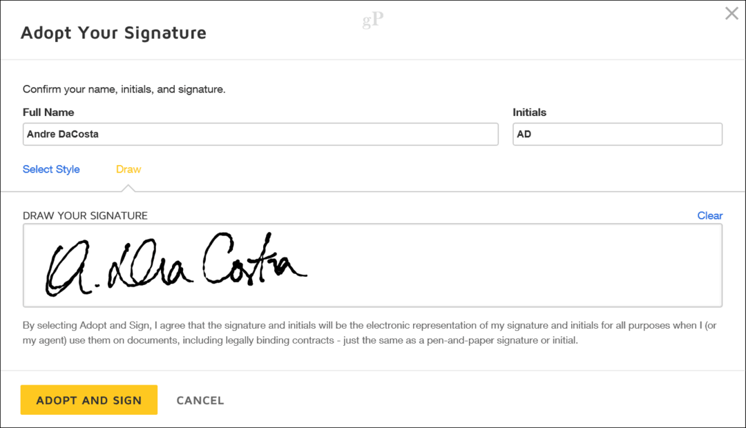 Verwendung von DocuSign zum digitalen Signieren von Dokumenten