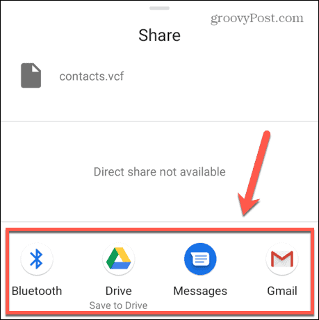 Android-Kontakte teilen