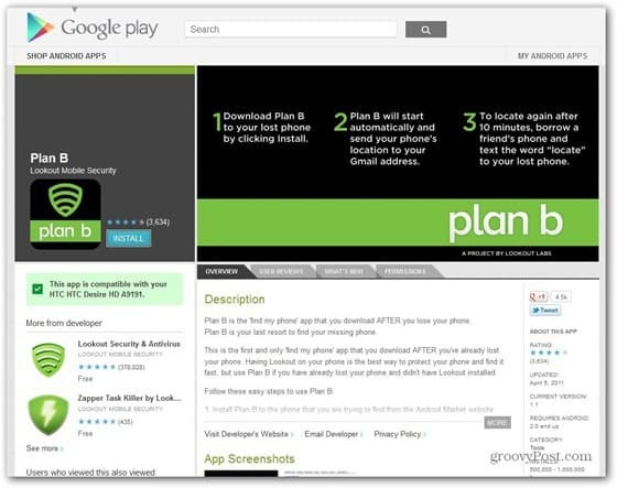Plan B findet Ihr verlorenes oder gestohlenes Android-Smartphone, ohne es zuerst zu installieren