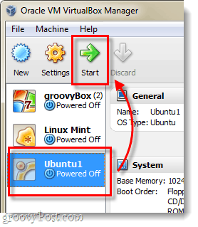 Starten Sie das Ubuntu VM