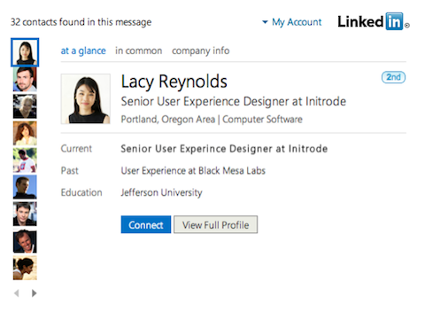 LinkedIn Outlook App
