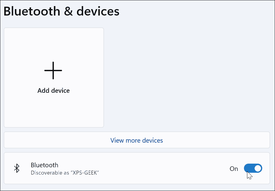 Schalten Sie Bluetooth unter Windows 11 ein