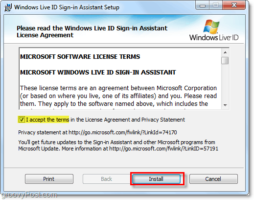 Verknüpfen Sie Ihr Windows 7-Konto, indem Sie den Live-ID-Anmeldeassistenten installieren
