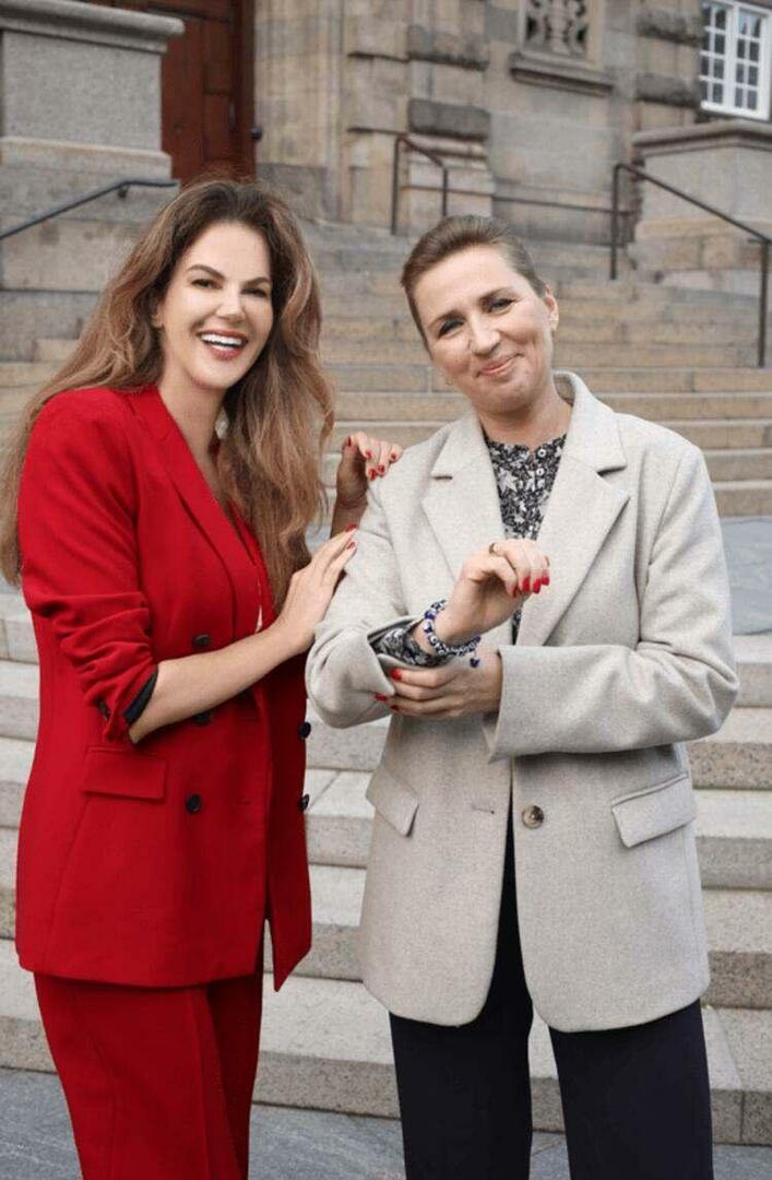 Tülin Şahinden, die dänische Ministerpräsidentin Mette Frederiksene, Perle des bösen Blicks