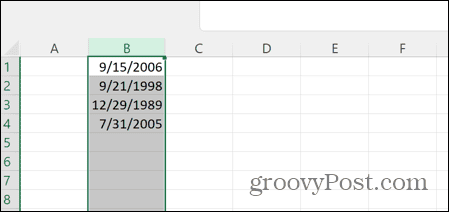 Excel-konvertierte Daten