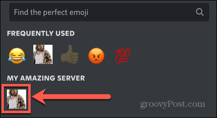 Discord Mobile Select-Reaktion