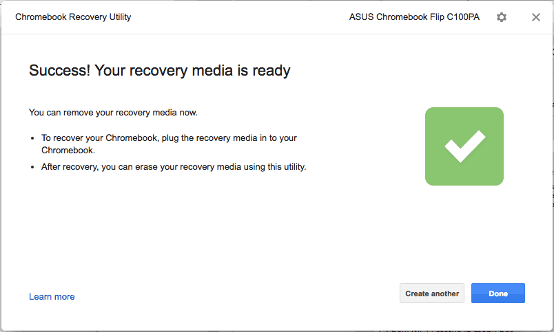 Chromebook Recovery Utility Erfolg Macos