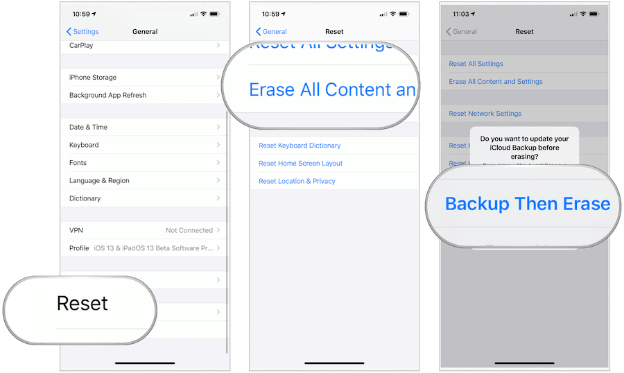 iOS-Backup dann löschen