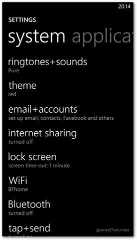 Windows Phone 8 passt die Einstellungen für den Sperrbildschirm an