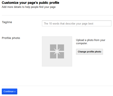Google+ Seiten - Tagline- und Profilfoto