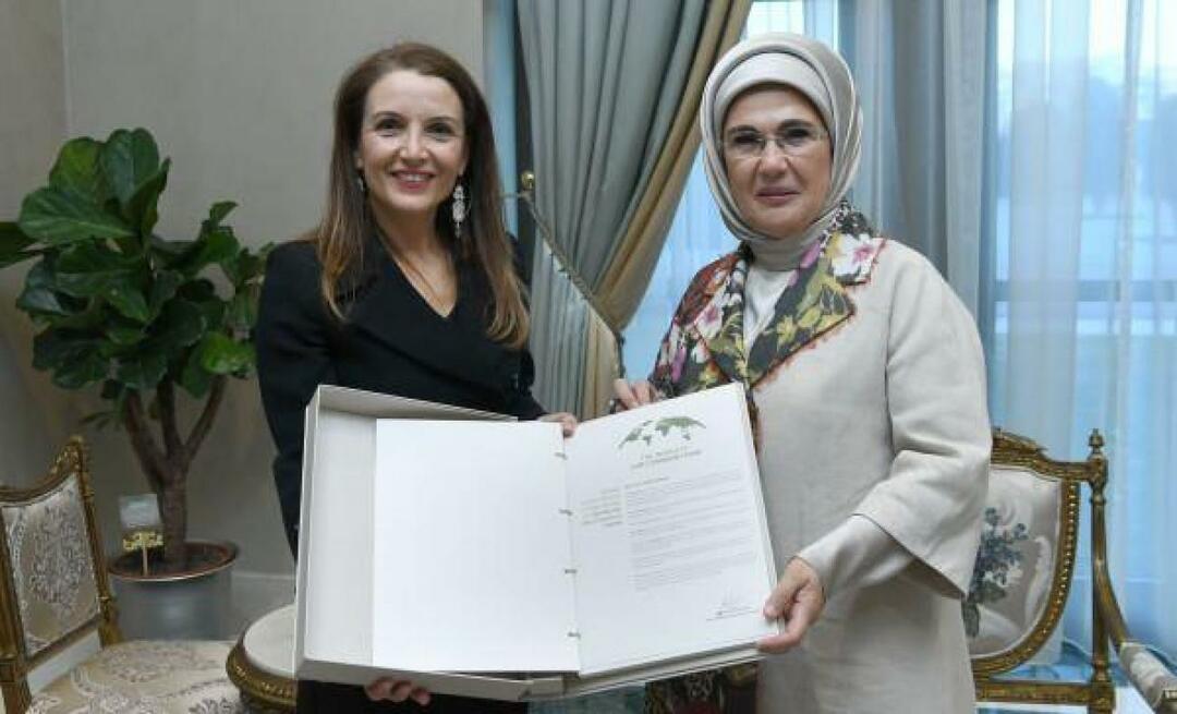 Emine Erdogans Dankeschön an Regina de Dominicis, Repräsentantin von UNICEF Türkiye