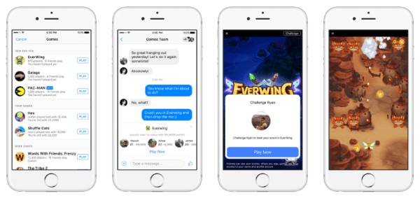Facebook hat Instant Games, ein neues plattformübergreifendes HTML5-Spielerlebnis, im Messenger- und Facebook-Newsfeed für Mobilgeräte und das Internet gestartet.
