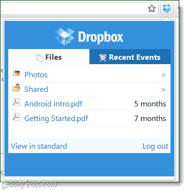 Dropbox-Erweiterungsdateibrowser