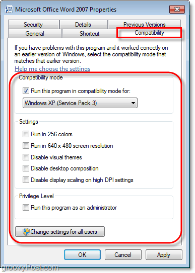 Anzeigen der Kompatibilitätsinformationen für ein Windows 7-Programm