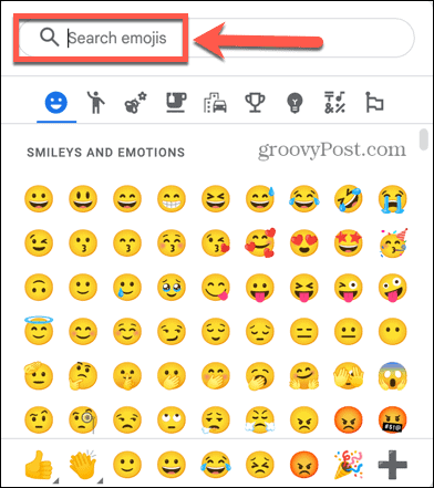 Suchen Sie Emojis in Google Docs
