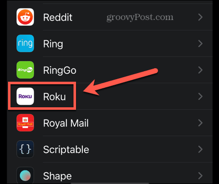 Roku-App-Einstellungen