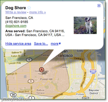 Zeichnen Sie Ihren Google Maps-Servicebereich für Ihr Unternehmen