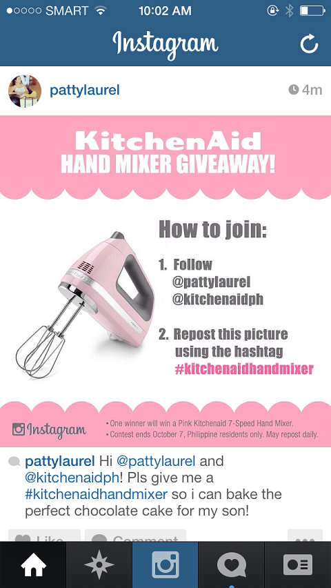 instagram kitchenaid Hashtag Beispiel
